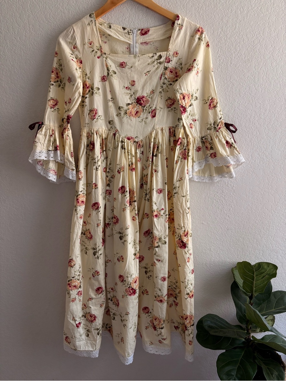 Women’s Dress Colonial Historic Style Williamsburg Inspired Prairie Maxi - Picture 6 of 9